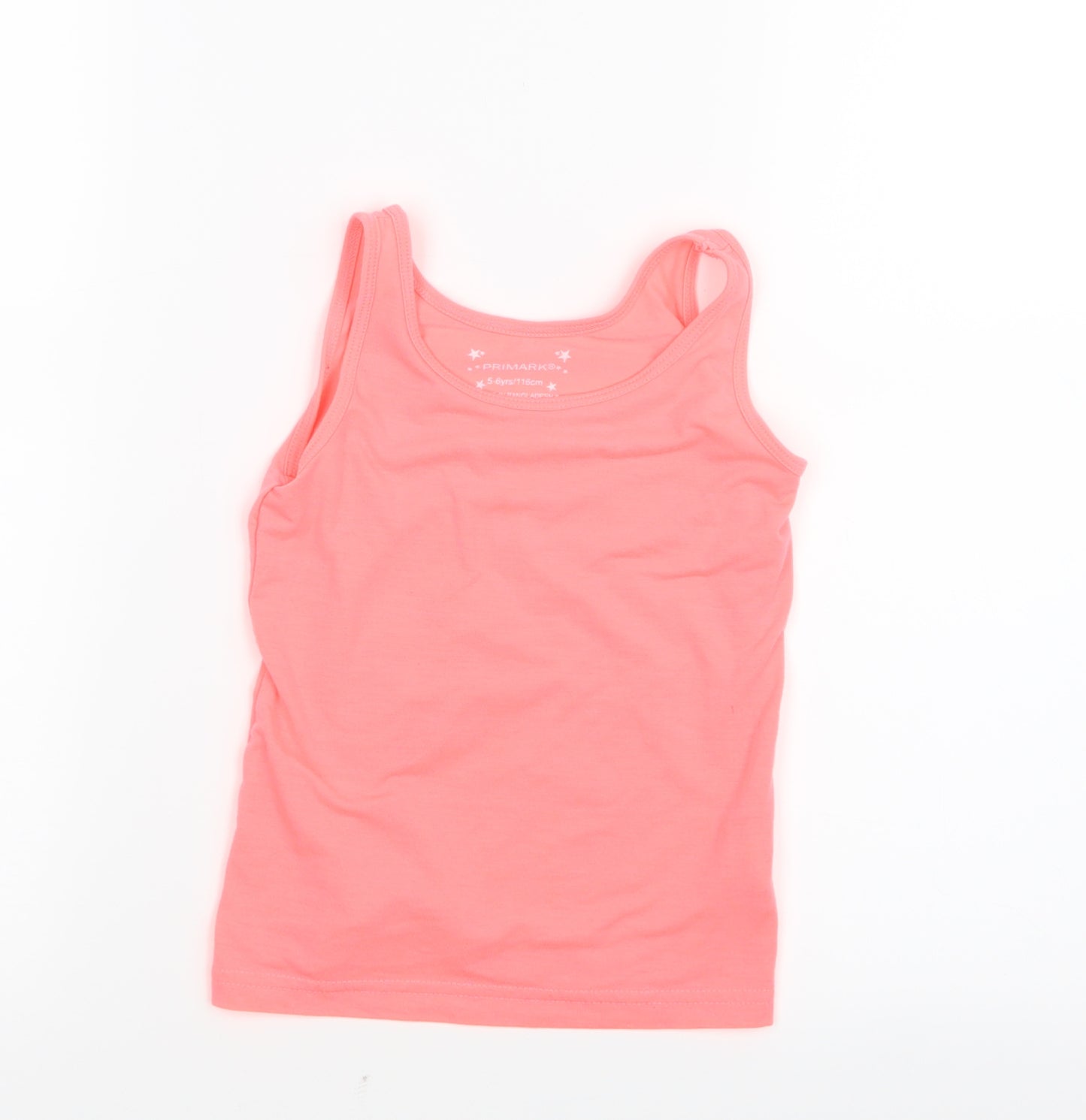 Primark Girls Pink   Basic Tank Size 5-6 Years  - Neon