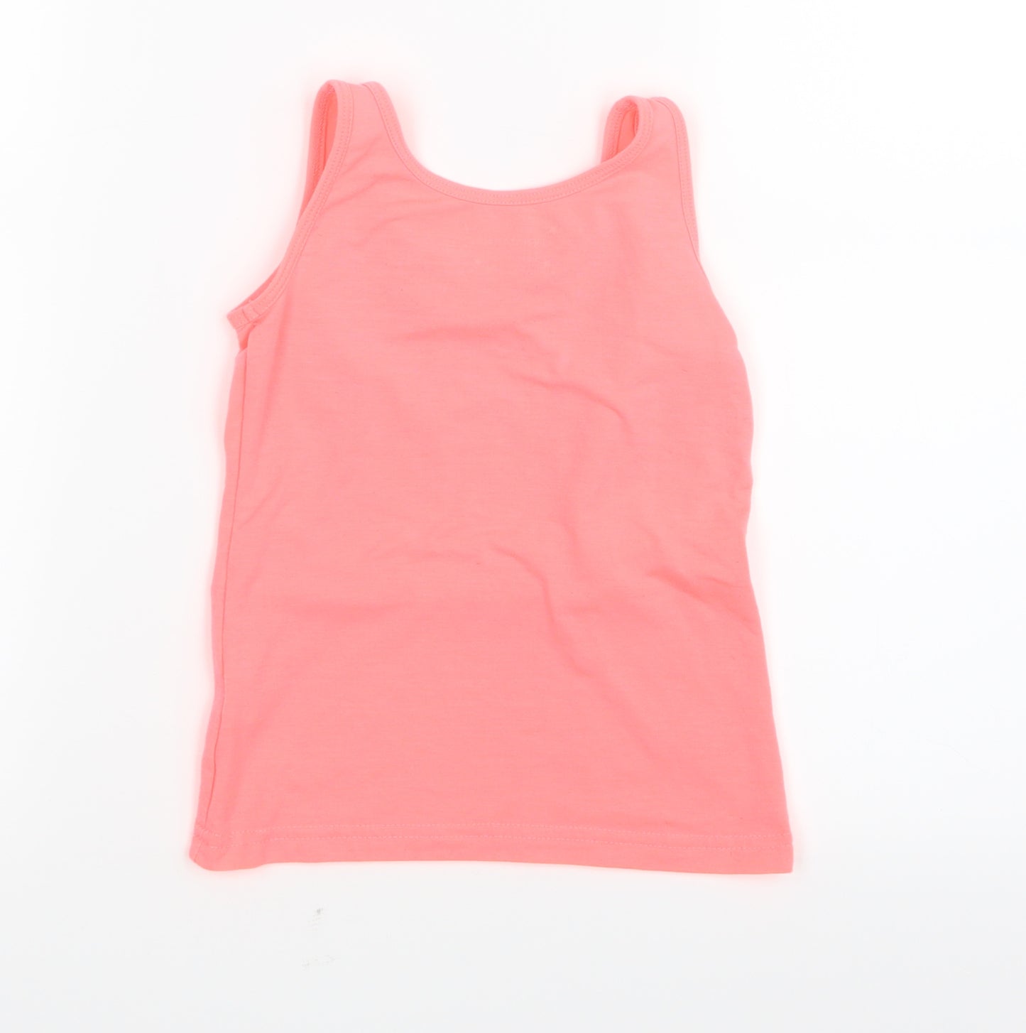 Primark Girls Pink   Basic Tank Size 5-6 Years  - Neon