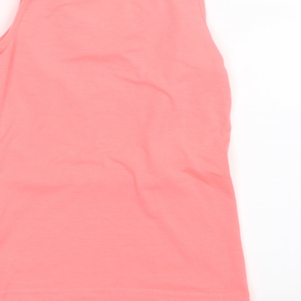 Primark Girls Pink   Basic Tank Size 5-6 Years  - Neon