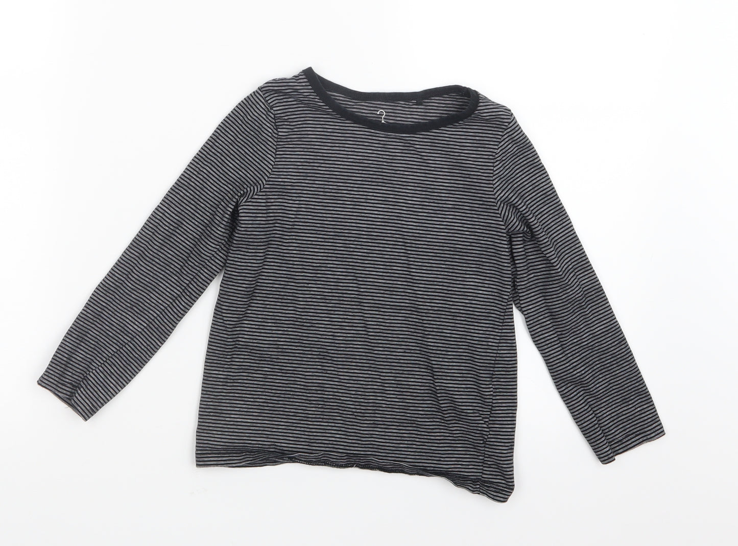 NEXT Boys Black Striped  Basic T-Shirt Size 5 Years
