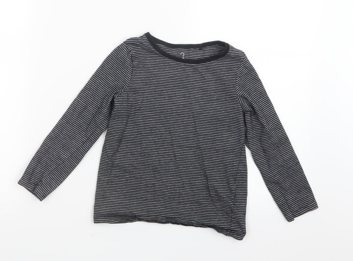 NEXT Boys Black Striped  Basic T-Shirt Size 5 Years