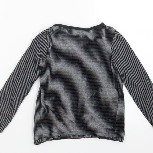 NEXT Boys Black Striped  Basic T-Shirt Size 5 Years