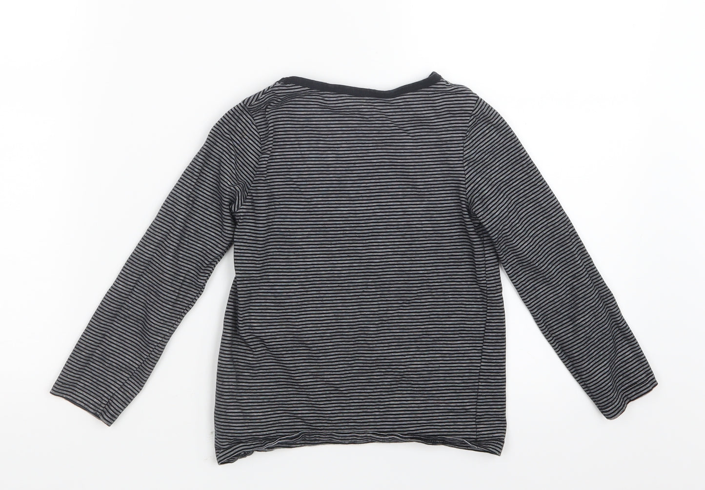 NEXT Boys Black Striped  Basic T-Shirt Size 5 Years