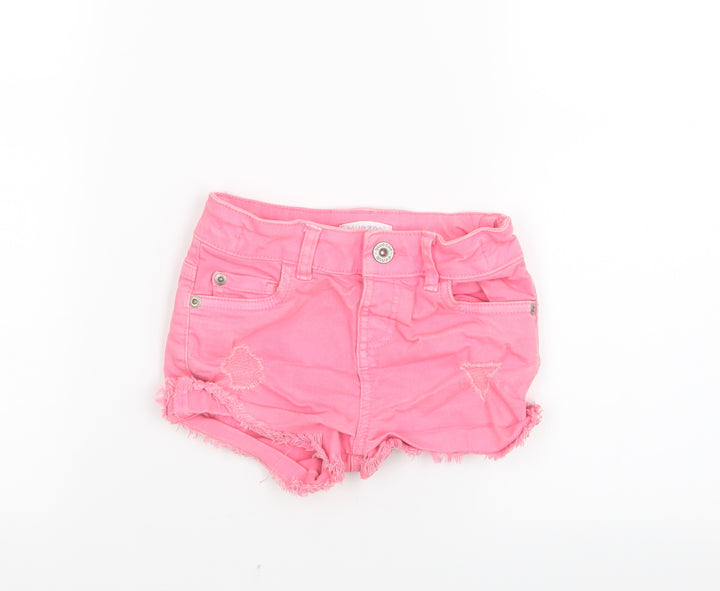 Blue Zoo Girls Pink  Denim Boyfriend Shorts Size 5 Years