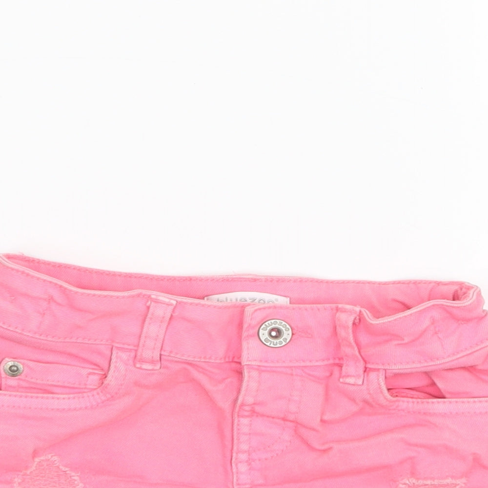 Blue Zoo Girls Pink  Denim Boyfriend Shorts Size 5 Years