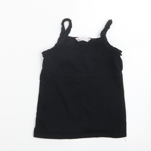 Matalan Girls Black   Basic T-Shirt Size 4-5 Years