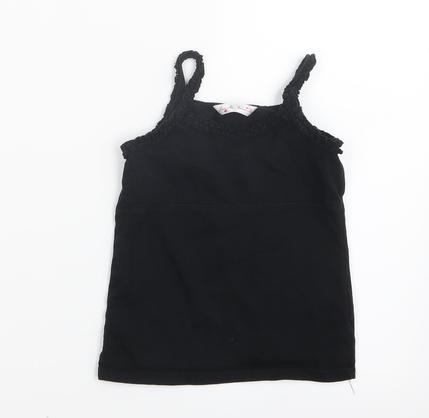 Matalan Girls Black   Basic T-Shirt Size 4-5 Years