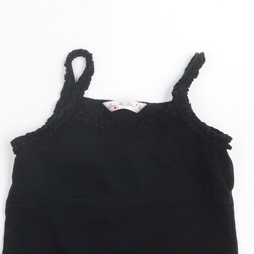 Matalan Girls Black   Basic T-Shirt Size 4-5 Years