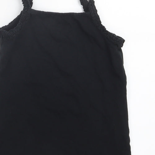 Matalan Girls Black   Basic T-Shirt Size 4-5 Years