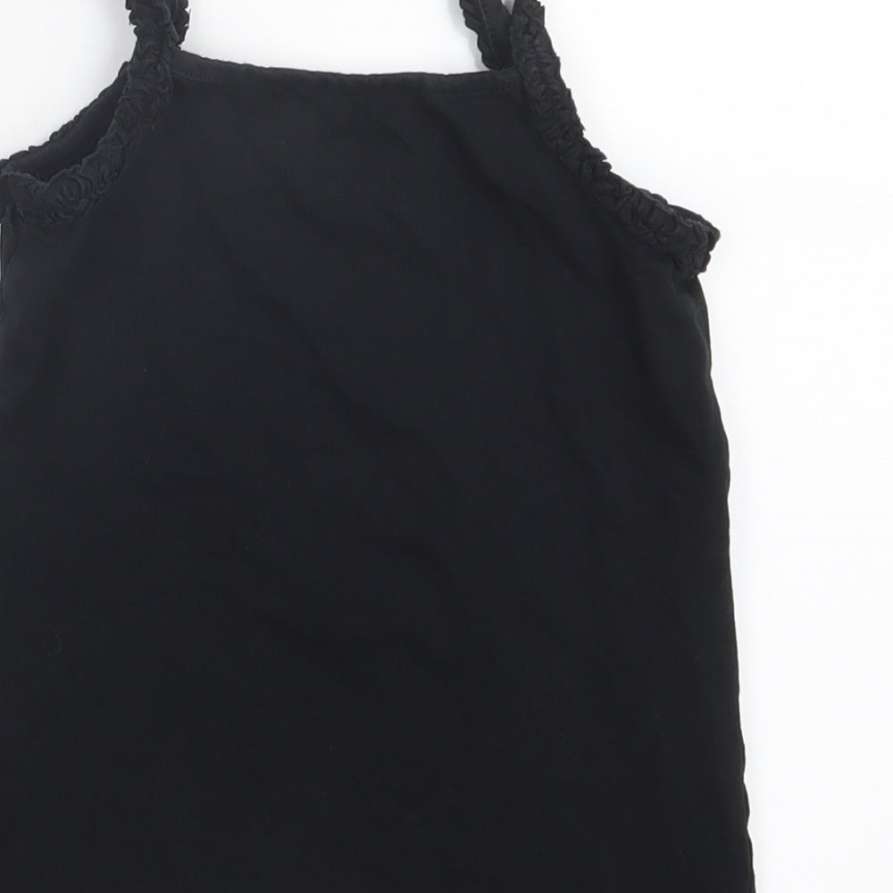Matalan Girls Black   Basic T-Shirt Size 4-5 Years