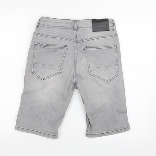 Denim Co. Mens Grey  Denim Bermuda Shorts Size 29 in