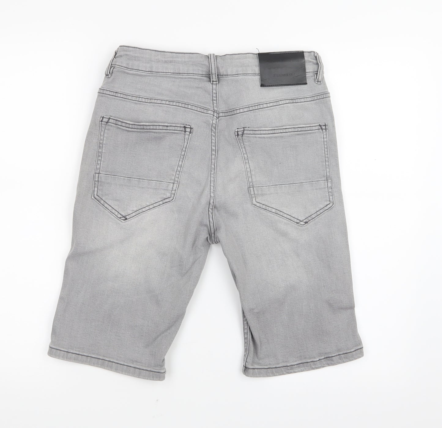 Denim Co. Mens Grey  Denim Bermuda Shorts Size 29 in