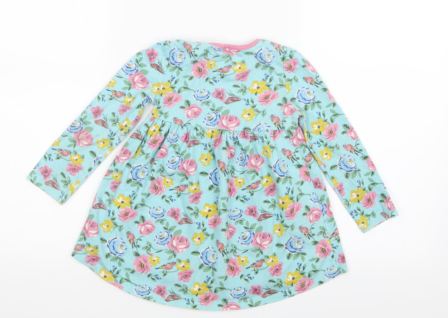 Mini Club Girls Blue Floral  Shirt Dress  Size 2-3 Years