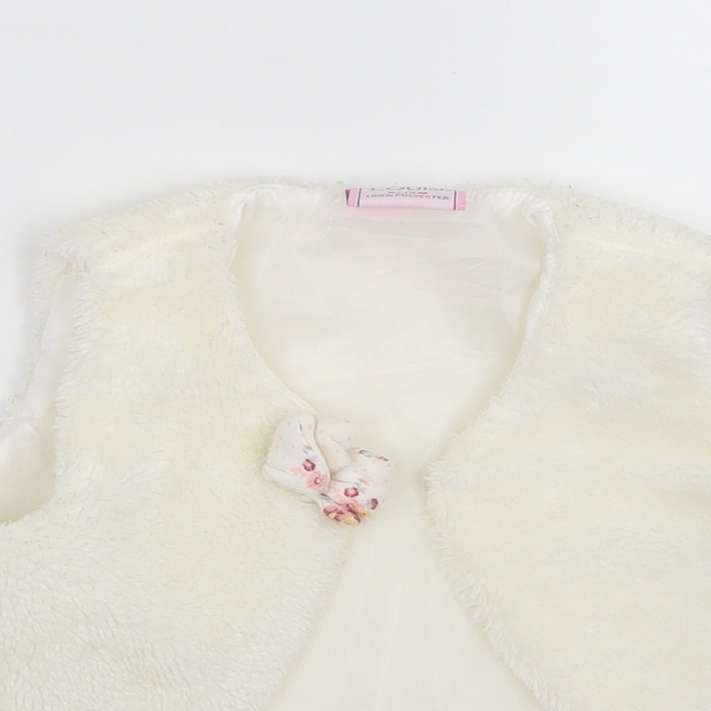 Chloe Louise Girls White   Jacket  Size 6-9 Months