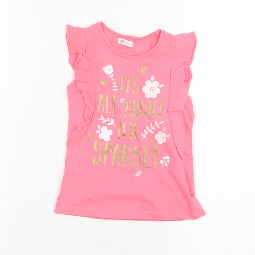 Pep&Co Girls Pink   Basic T-Shirt Size 18-24 Months