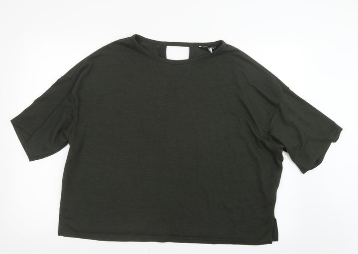 Dorothy Perkins Womens Green Knit Pullover Jumper Size 16