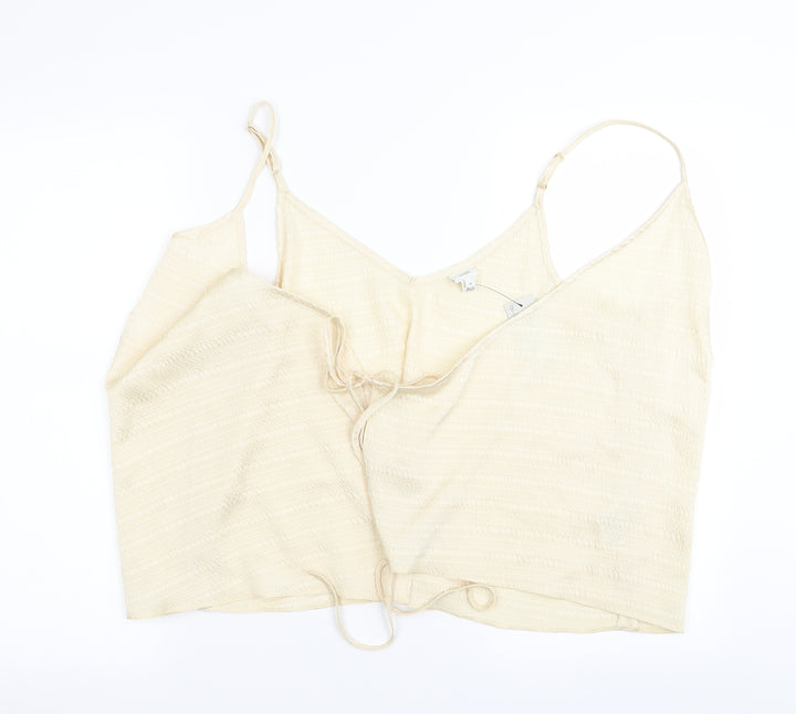 River Island Womens Ivory Basic Tank Size 16