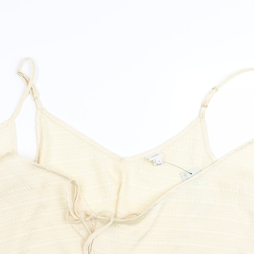 River Island Womens Ivory   Basic Tank Size 16