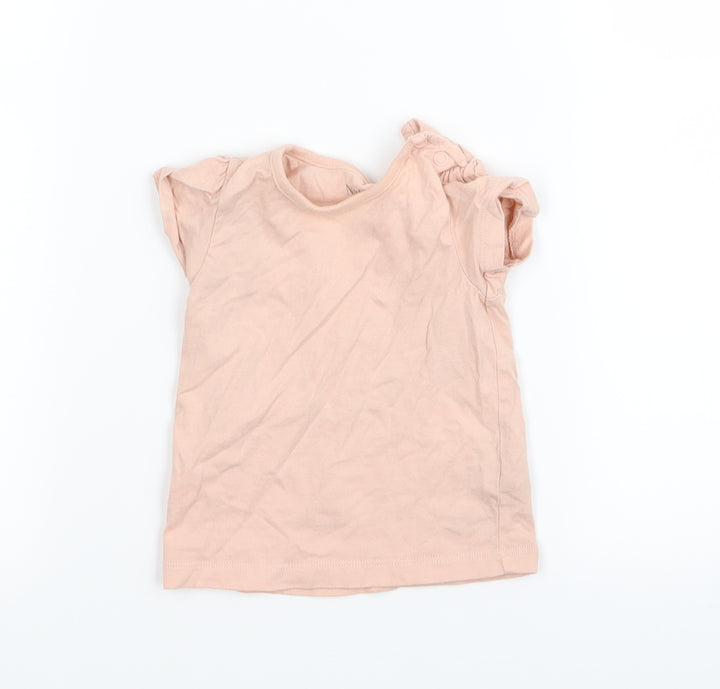 Nutmeg Girls Pink   Basic T-Shirt Size 3-6 Months