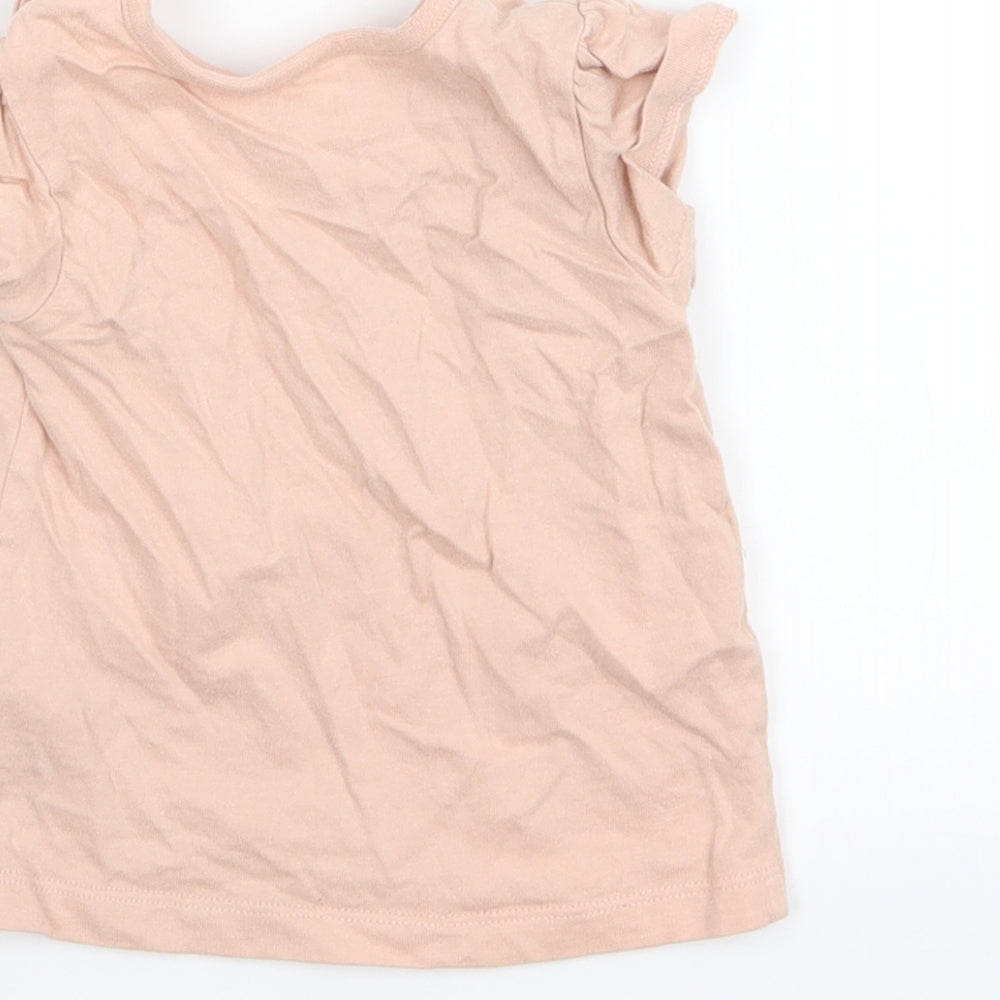 Nutmeg Girls Pink   Basic T-Shirt Size 3-6 Months