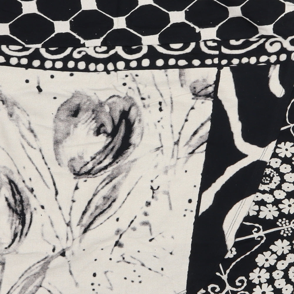 Preworn Womens Black Geometric  Mini Skirt Size XL