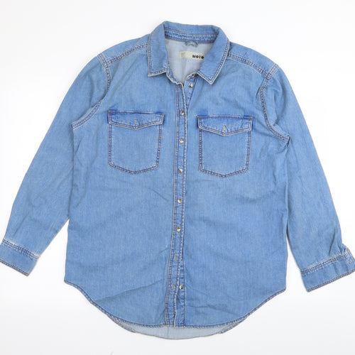 Topshop Womens Blue  Denim T-Shirt Dress  Size 12