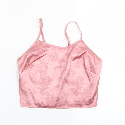 SheIn Womens Pink Floral  Camisole Tank Size M