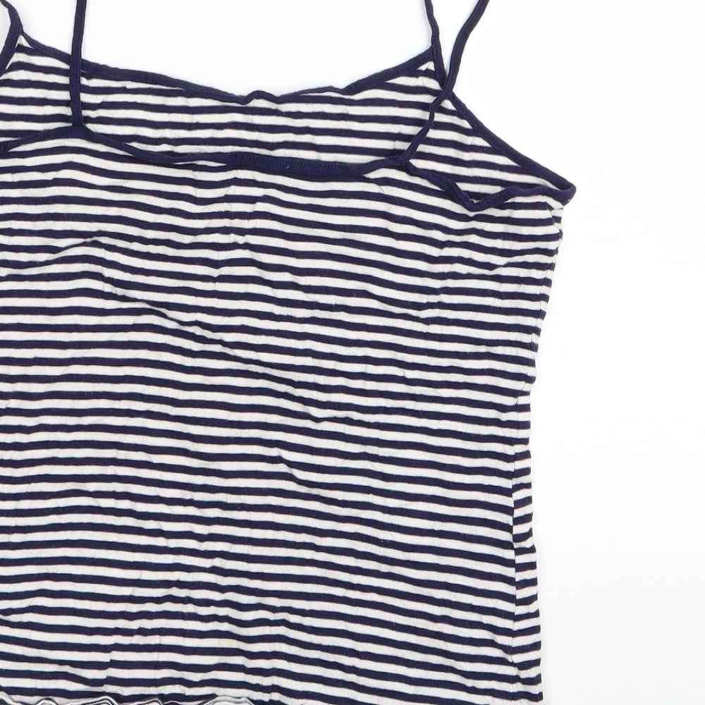 m&s Womens Blue Striped  Camisole Tank Size 14