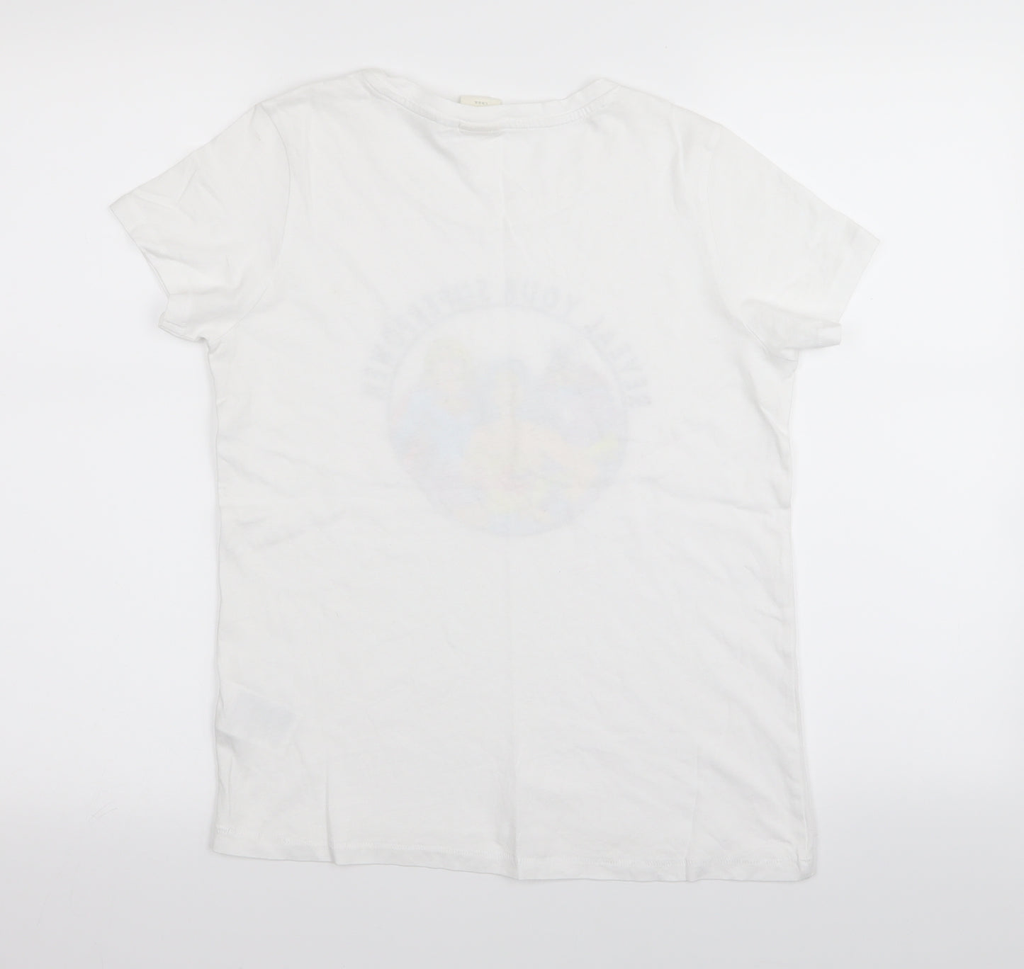 H&M Womens White   Basic T-Shirt Size 4