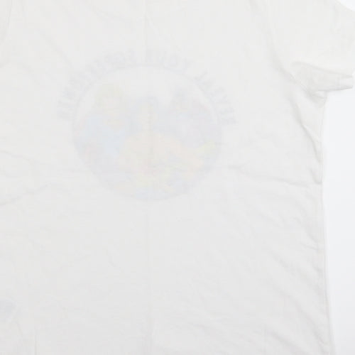 H&M Womens White   Basic T-Shirt Size 4