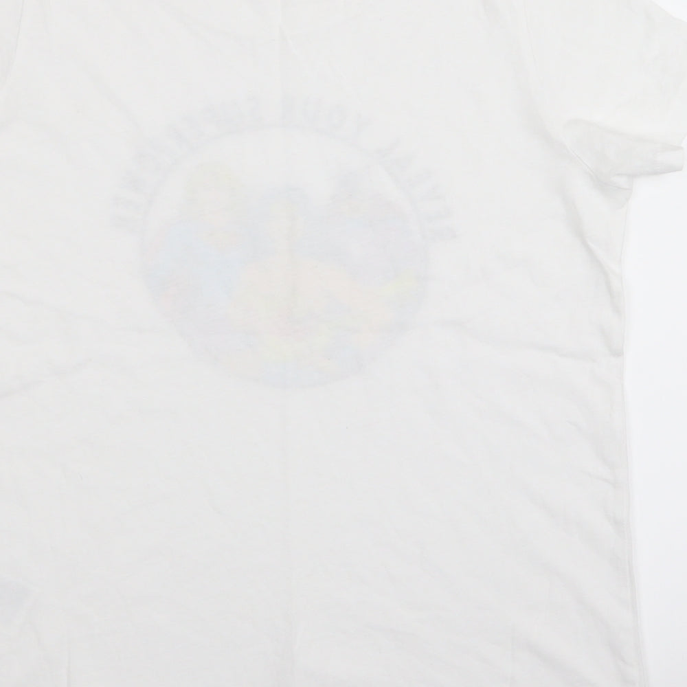 H&M Womens White   Basic T-Shirt Size 4