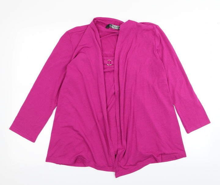 Joanna Hope Womens Pink Basic T-Shirt Size 12 - cardigan/top