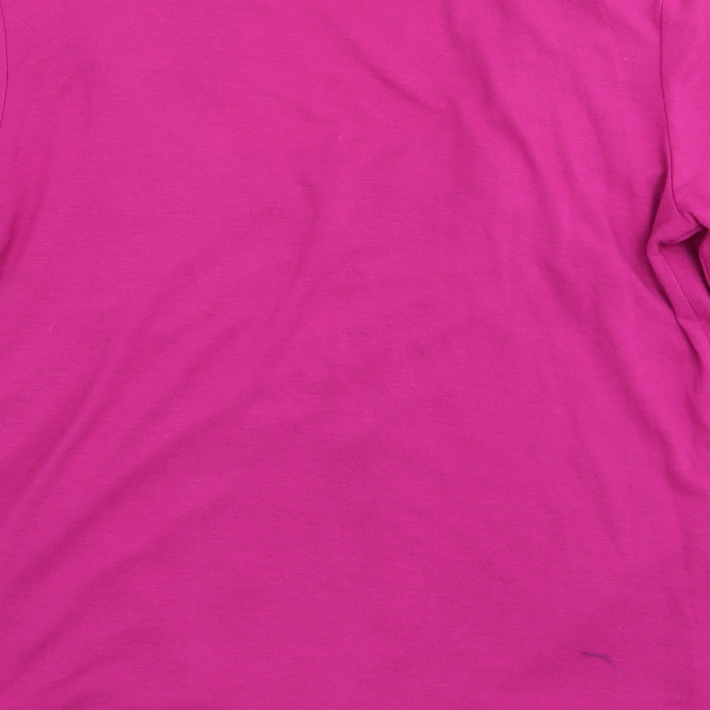 Joanna Hope Womens Pink   Basic T-Shirt Size 12  - cardigan/top