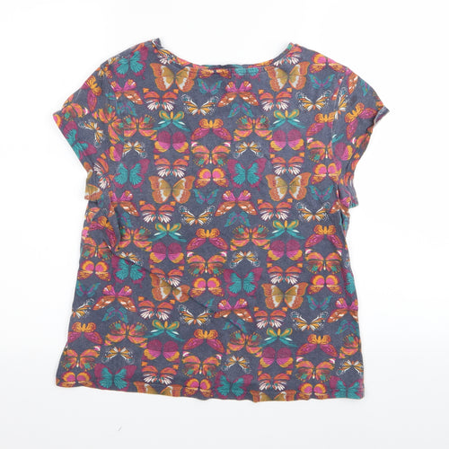 PEP AND CO Womens Grey   Basic T-Shirt Size 16  - BUTTERFLIES