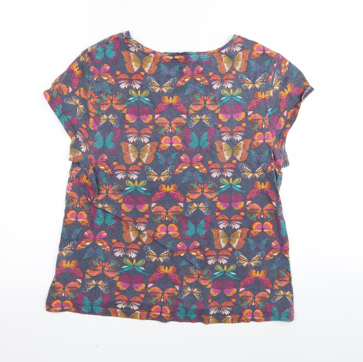 PEP AND CO Womens Grey   Basic T-Shirt Size 16  - BUTTERFLIES