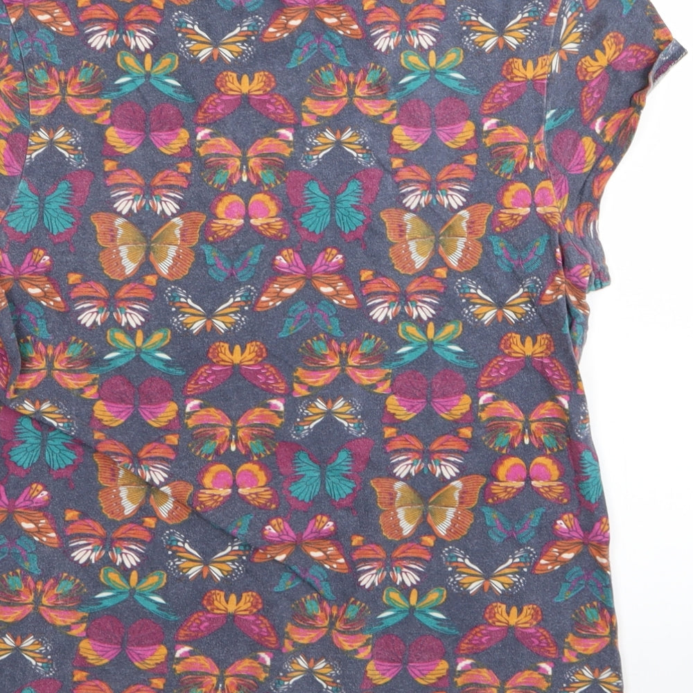 PEP AND CO Womens Grey   Basic T-Shirt Size 16  - BUTTERFLIES