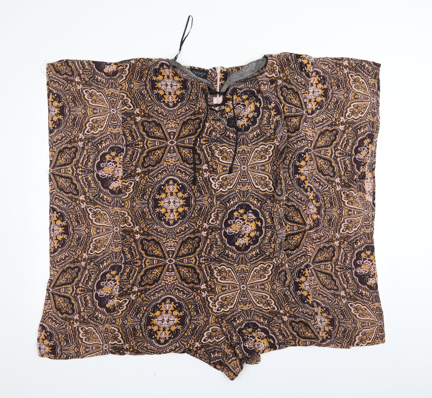 Topshop Womens Multicoloured Geometric  Playsuit One-Piece Size 8