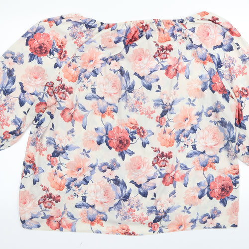 Asda George Womens Pink Floral  Basic Blouse Size 22