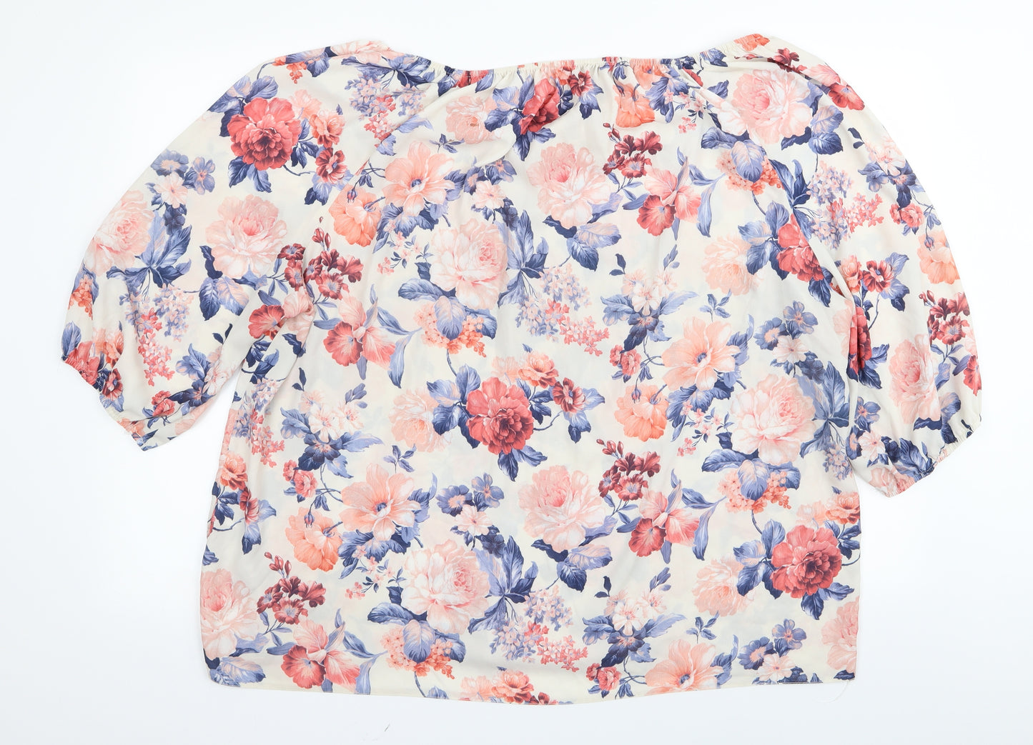 Asda George Womens Pink Floral  Basic Blouse Size 22