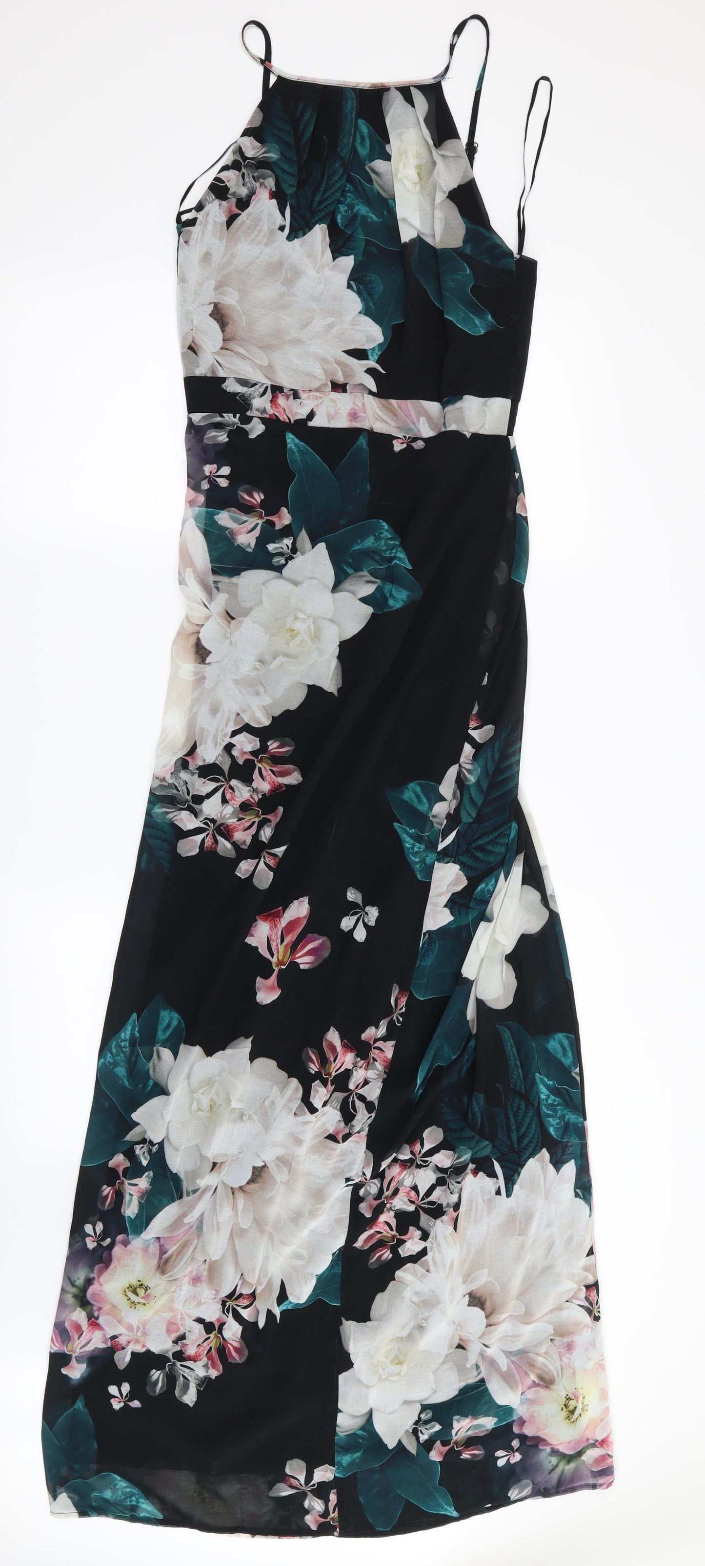 lipsy london Womens Black Floral  Fit & Flare  Size 8