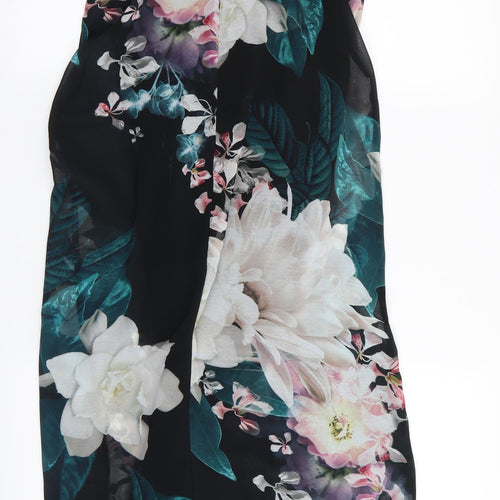lipsy london Womens Black Floral  Fit & Flare  Size 8