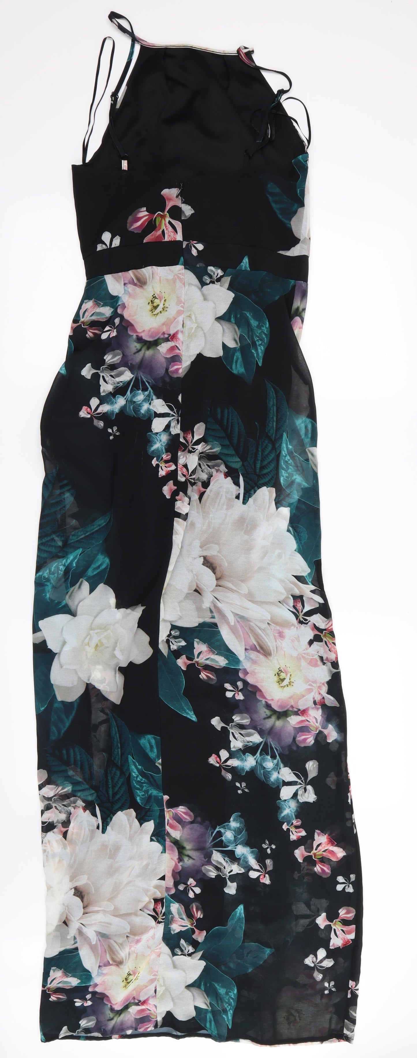 lipsy london Womens Black Floral  Fit & Flare  Size 8