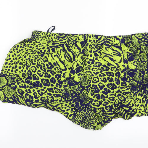 F&F Womens Blue Animal Print  Hot Pants Shorts Size 22