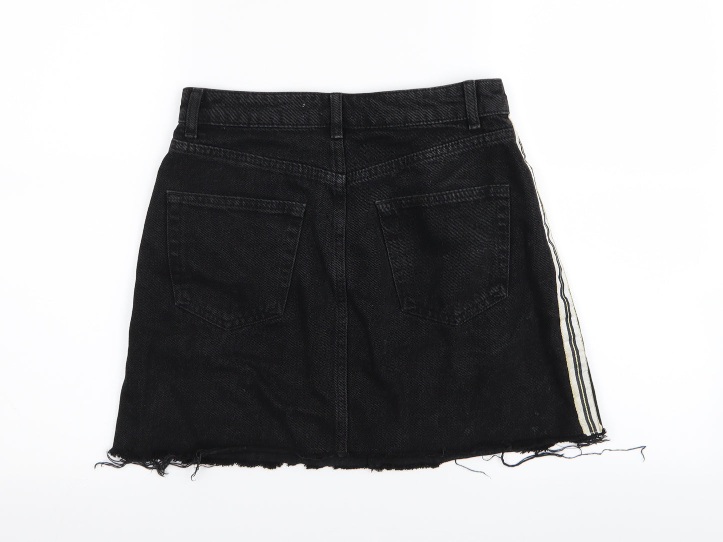 denim and co Womens Black  Denim Mini Skirt Size 8