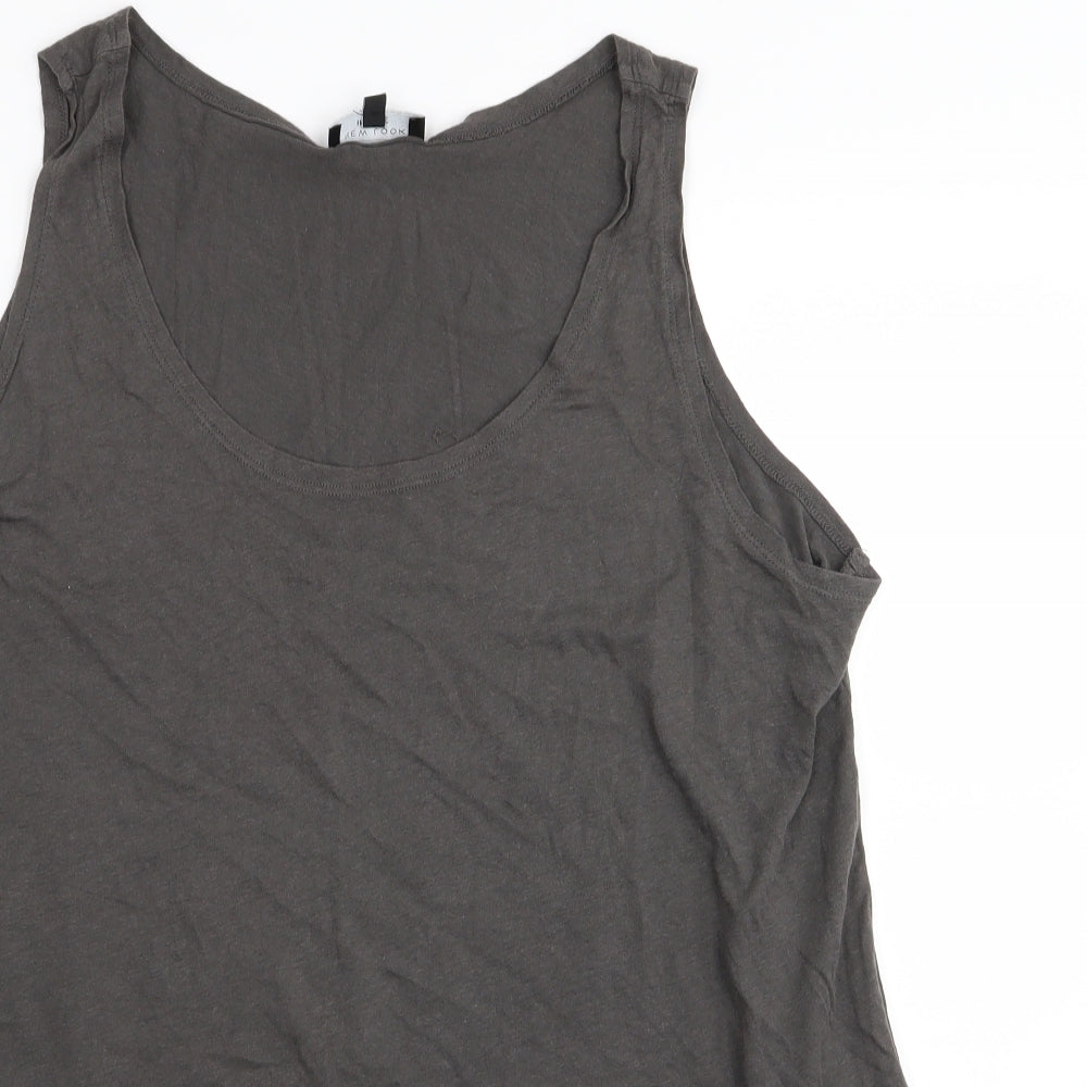 New Look Womens Grey   Basic Tank Size 22