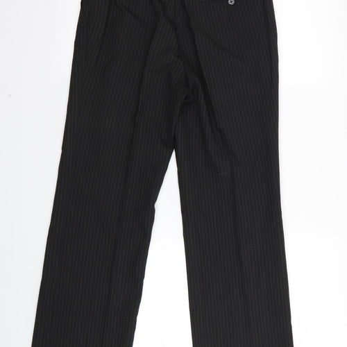 john tailor Mens Black Striped  Trousers  Size 26 in L29 in