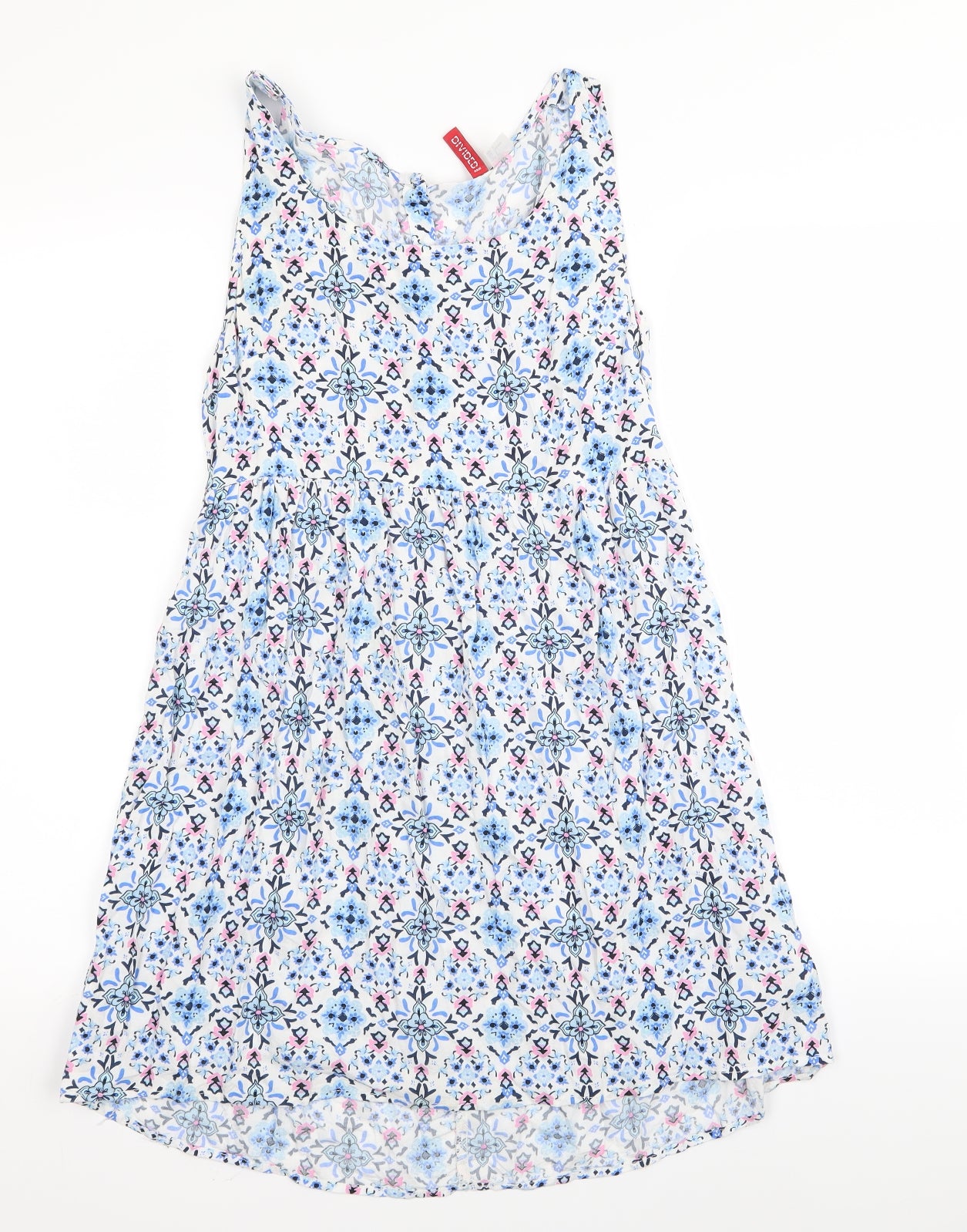 H&M Womens Blue Floral  Fit & Flare  Size 10