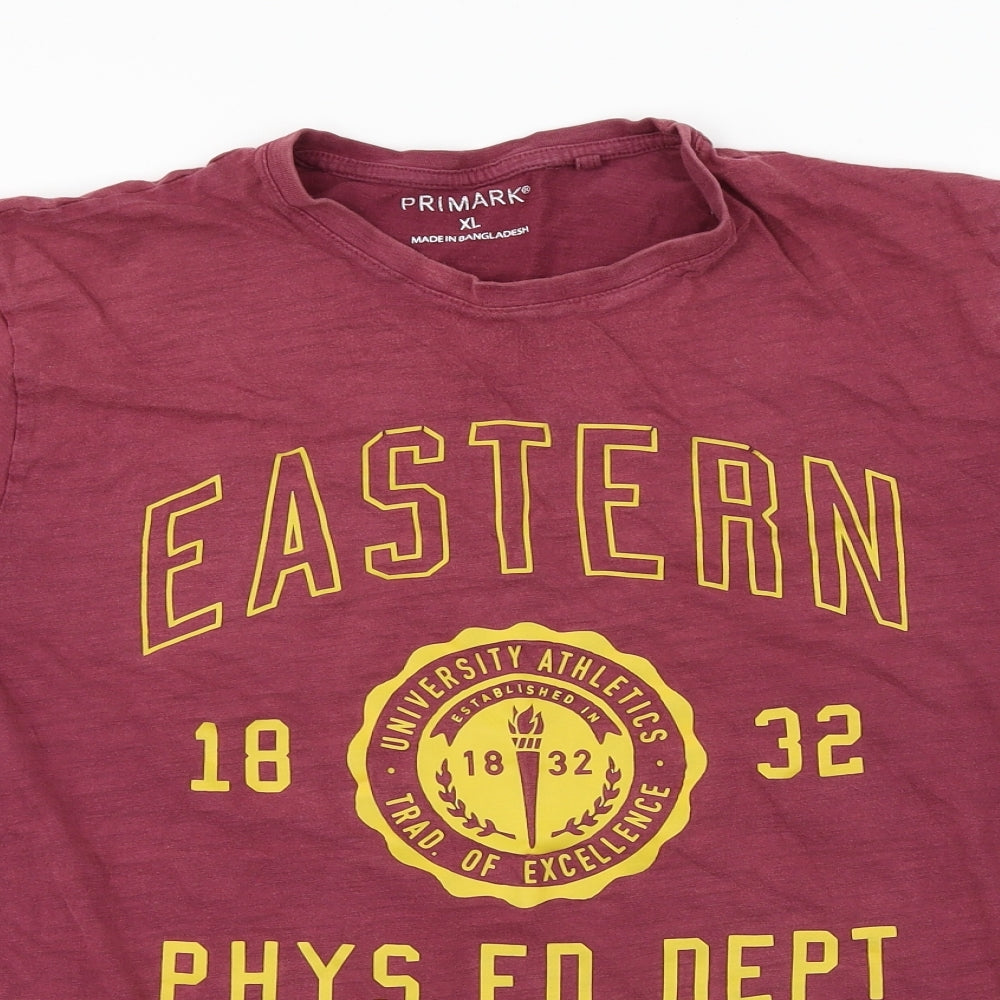 Primark  Mens Red    T-Shirt Size XL