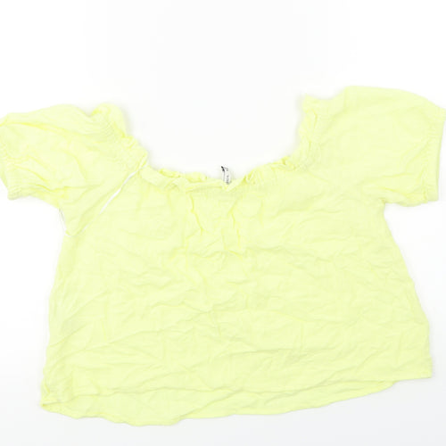 Bershka  Womens Yellow   Basic Blouse Size M
