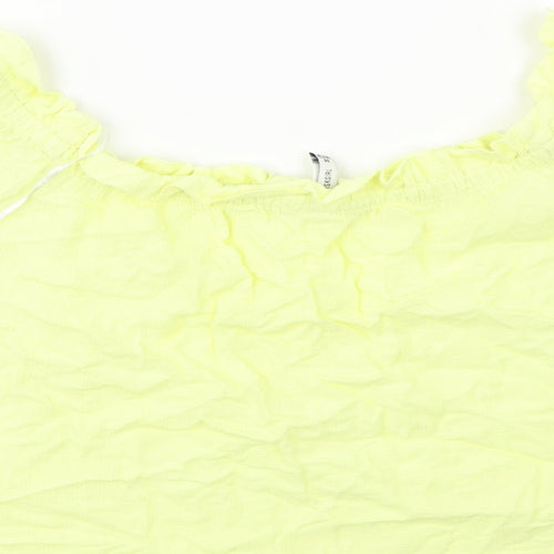 Bershka  Womens Yellow   Basic Blouse Size M